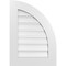 Ekena Millwork Quarter Round Top Right Surface Mount PVC Gable Vent w/ 3-1/2"W x 1"P Standard Frame, 20"W x 28"H GVPQR20X2801SF - alternate 1